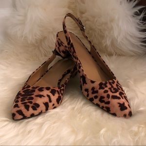 Banana Republic Factory Cheetah Block Heel Slingback